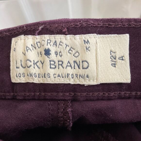 Lucky Brand Velour Jeans women’s size 4/27 Burgandy Goblin Core, Whimsgoth Punk - Picture 5 of 14